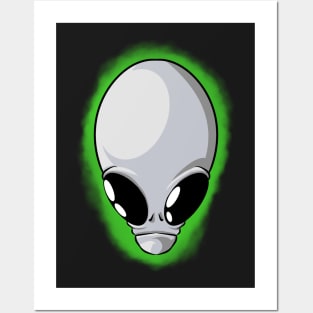 Alien Grey Posters and Art